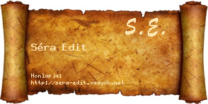Séra Edit névjegykártya