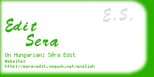 edit sera business card