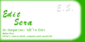 edit sera business card